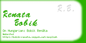 renata bobik business card